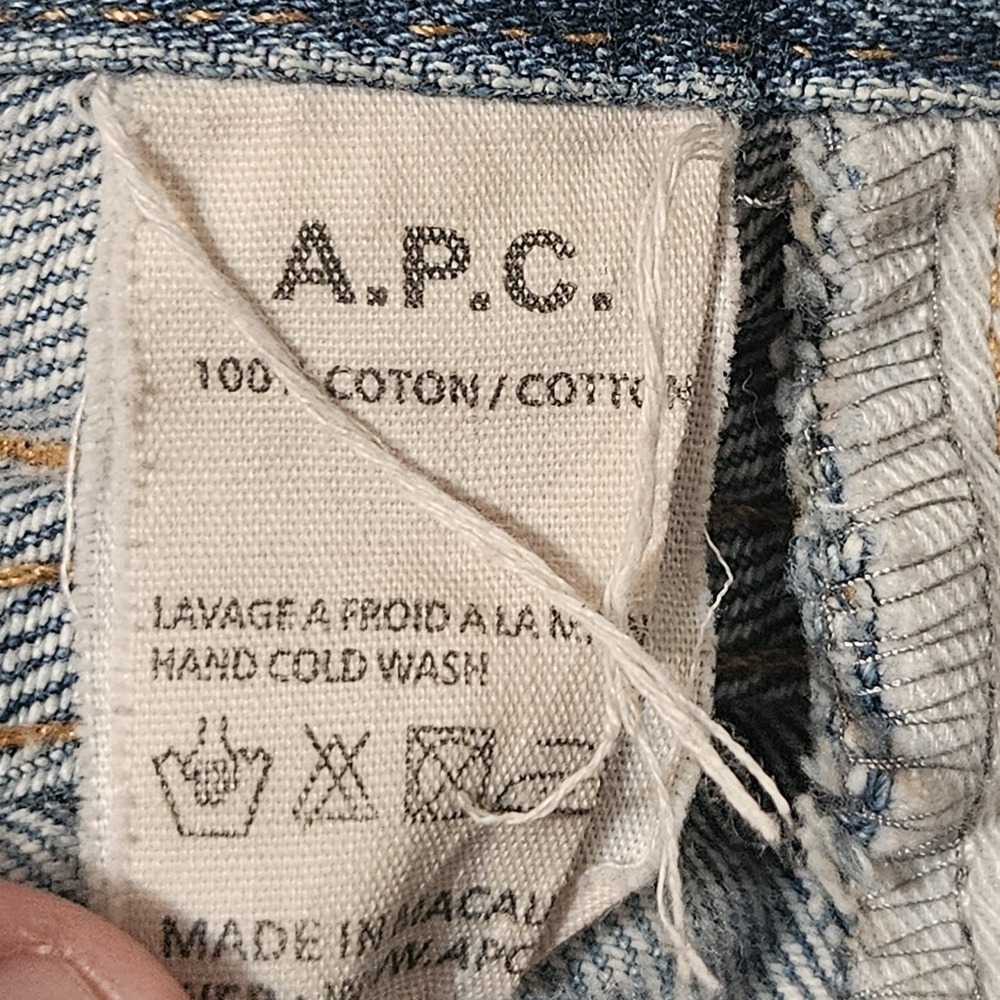 APC New Cure H Jean Tres Etroit Jeans Tie Dye Acid‎ Selvedge Men's Size 31 x 32 - Picture 6 of 9